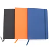 Custom High Quality Leather Hard Cover Notebook With Elastic Band A5 Pu Organizer Planner Embossing Logo