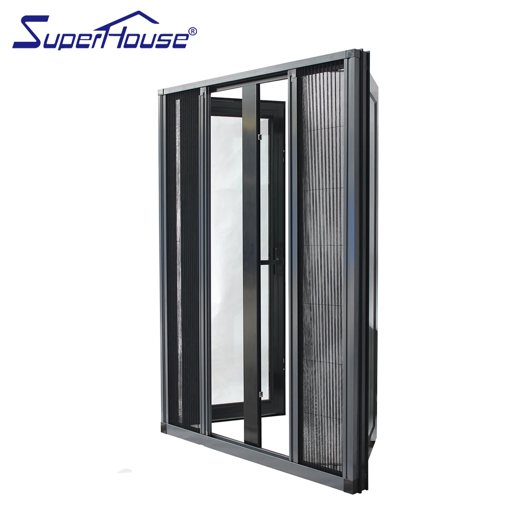 USA Standard temper glass aluminum frame casement windows with mosquito net