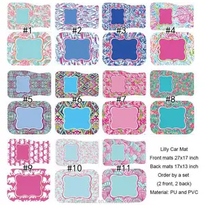 Monogrammed Lilly Pulitzer Inspired Car Floor Mats Monogrammed