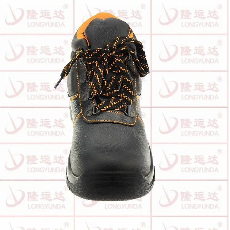 Black Steel Safety Shoes Construction Industrial Cheap Safety Shoes