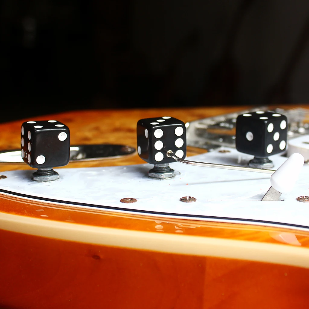 Dice Guitar Knob Volume Tone Massive Black Dice Knobs for Solid Shaft