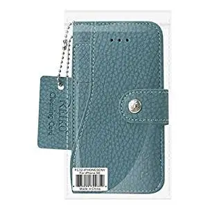 Reiko Credit Card Wallet Case With Slide Out Pocket & Fold Stand for iPhone 5/5S/SE - Navy