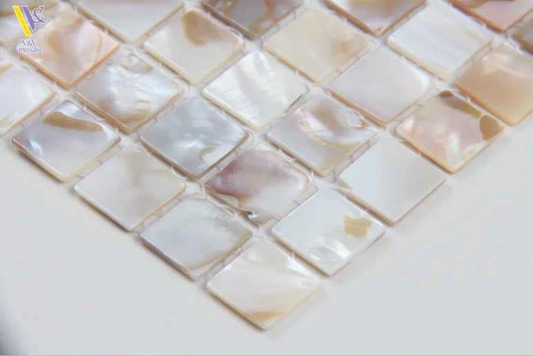 Tường sticker vỏ ngọc trai mosaic cho tường