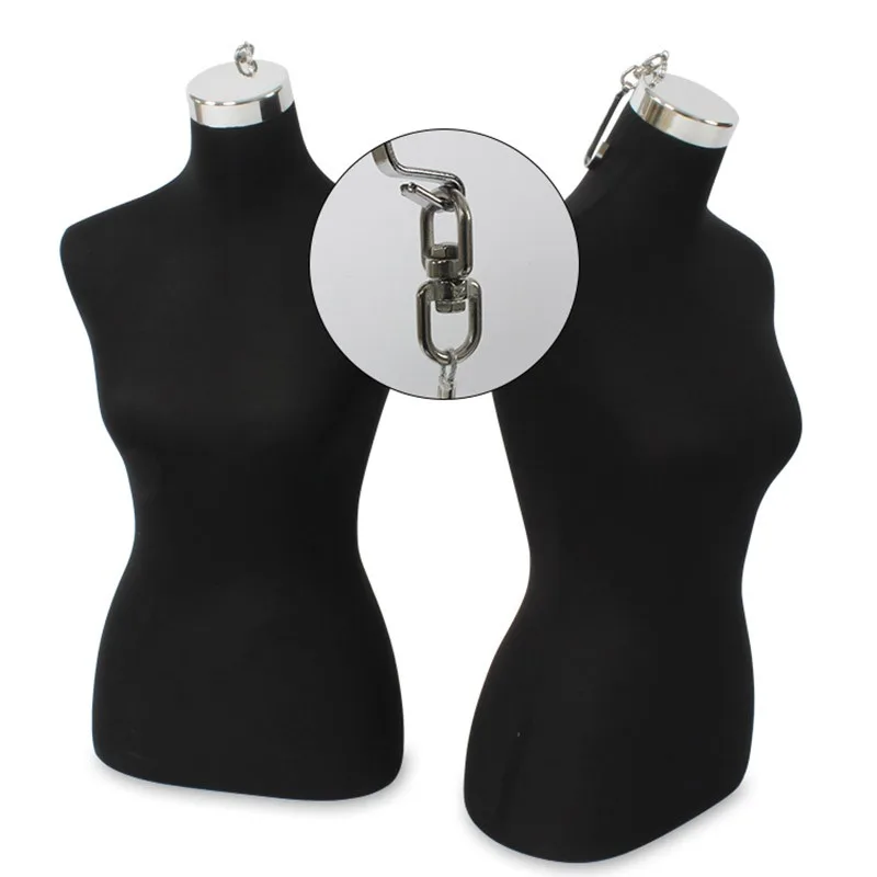 Xinji Top Grade Half Body Female Fabric Hanger Manikin Hanging Body