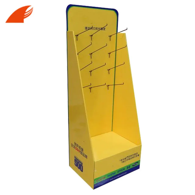 Cardboard Display Rack Epaper Display Pegboard Hook Display Stand