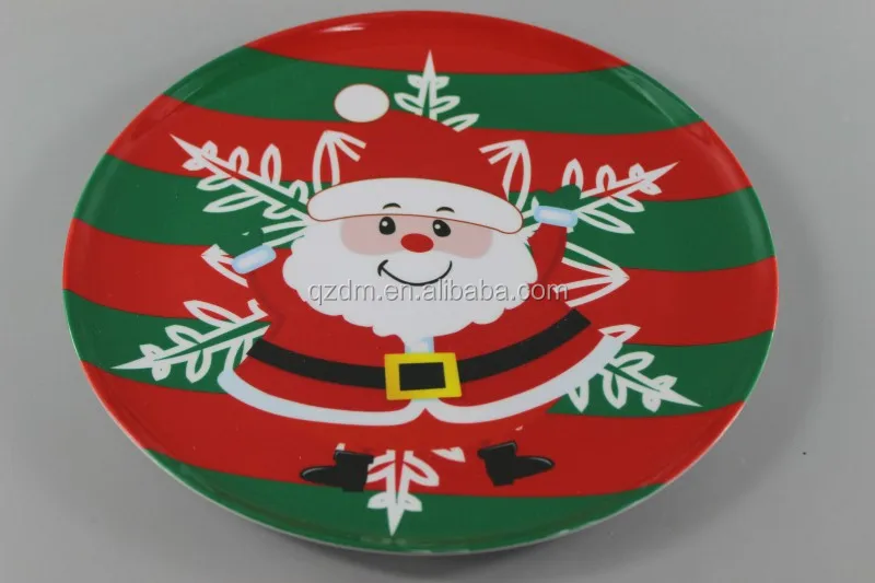 X'mas Melamine plate ,Christmas Party Dishes