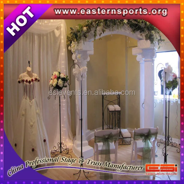 ESI new finished 2.0 telescopic aluminum Pipe and Drape for wedding, curtain stand for wedding decoration