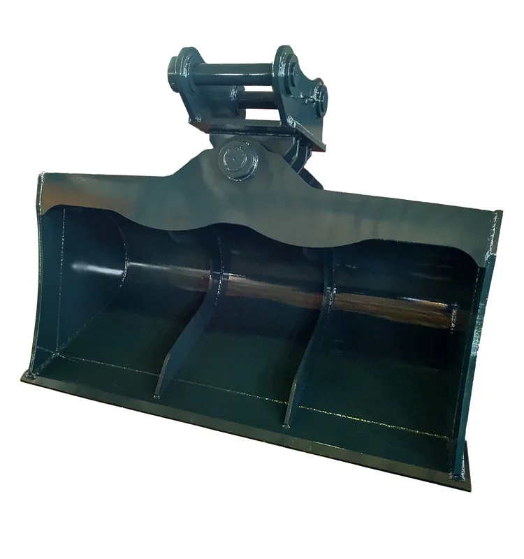 Excavator Tilt Bucket with 2 pcs Cylinder Design and +/-45 Degree Tilt for 0.97cum Capacity