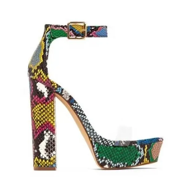 rainbow block heels