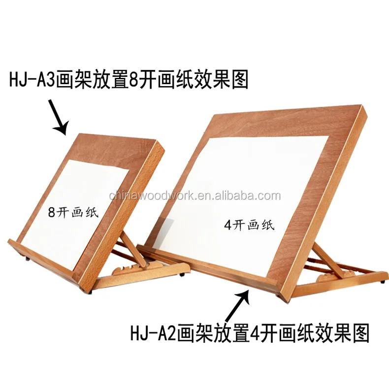 wooden adjustable desk easel stand
