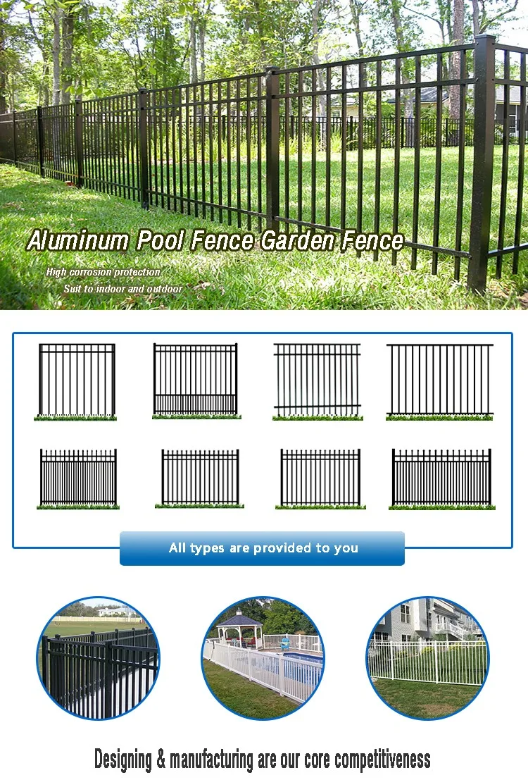 Oem Customized Extrusion Horizontal Aluminum Fence Panels For Outdoor