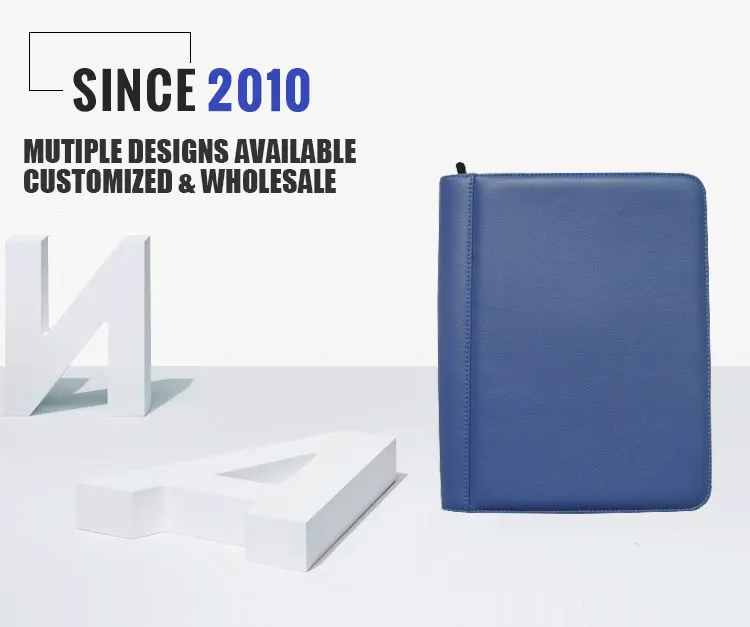 A4 Folder Business File Organizer Zipper Portfolio Folder Calculator