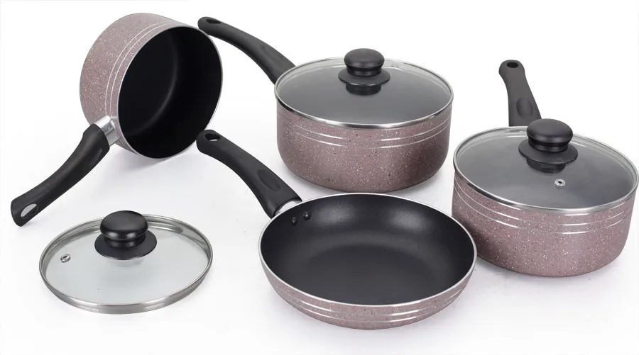 2016 New Design Aluminum Rubber Cookware/saladmaster Cookware/marble