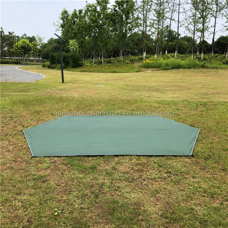 Waterproof Hexagonal Hammock Rain Fly Tent Tarp Footprint Ground Cloth Camping Shelter Sunshade