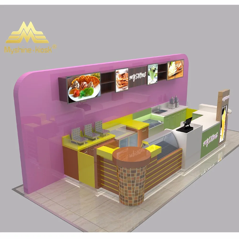 Manufacture Mall Ice Cream Booth Design Food Kiosk - Buy Mall Kiosk 