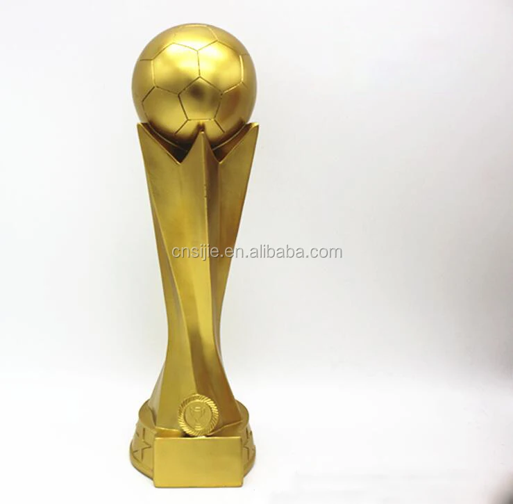Handmade custom soccer trophy resin football sports trophy