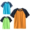 Quality Custom Kids Raglan Sleeve Sport Dry Fit Polyester Cotton T-shirt Factory Price