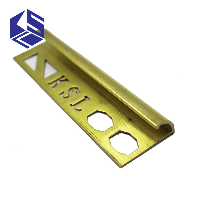Mill Finish Brass Quarter Round Metal Tile Corners Brass Tile Trim