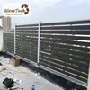 Rooftop crack-resistant durable fence residential commercial aluminum frame wpc boards garden fence with gate