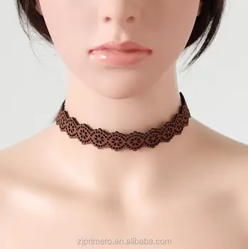 beige velvet choker