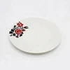 small white porcelain flat tableware dinner plate