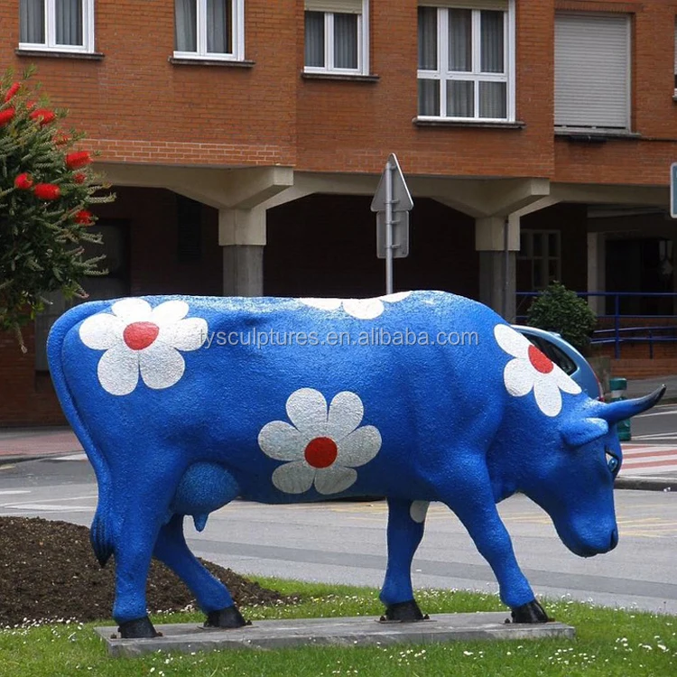 Garden Decoration Life Size Painted Resin Fiberglass Bull Statue Buy