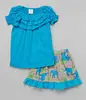 smocked children boutique clothing wholesale baby spring cute kids clothes set new fashion 2014