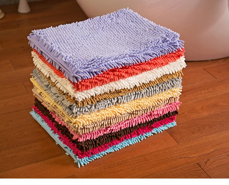 Cheap funny massage washable chenille bathroom anti-slip mat.jpg