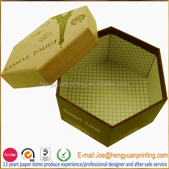 Custom Hexagon Shape Wedding Dress Shipping Box Wedding Dress
