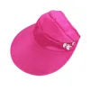 Latest design lady's summer sun protect wide brim nylon pink visor