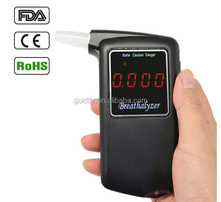 Personal Alcohol Tester With Replacement Mouthpiece Breathalyzer Gadget