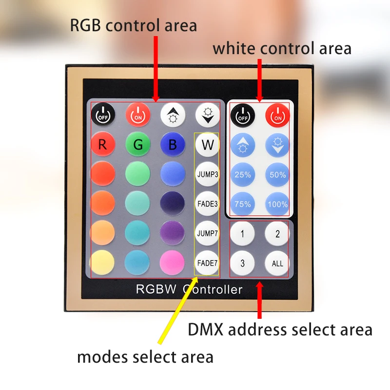Dc1224v Touch Panel Rgbw Controller Dmx Touch Rgbw Dimmer Wall Mounted Dmx 512 Rgbw Controller