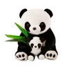 Super cute stuffed plush Panda mum&kids family bamboo panda toys for baby