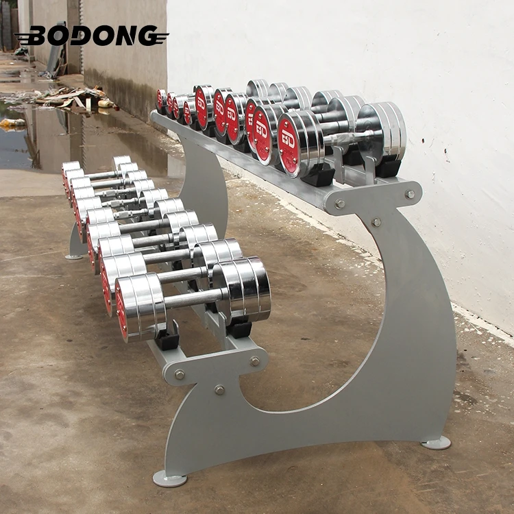 Durable Assist Gym Equipment Dumbbell Set With Rack Commercial 2 Level