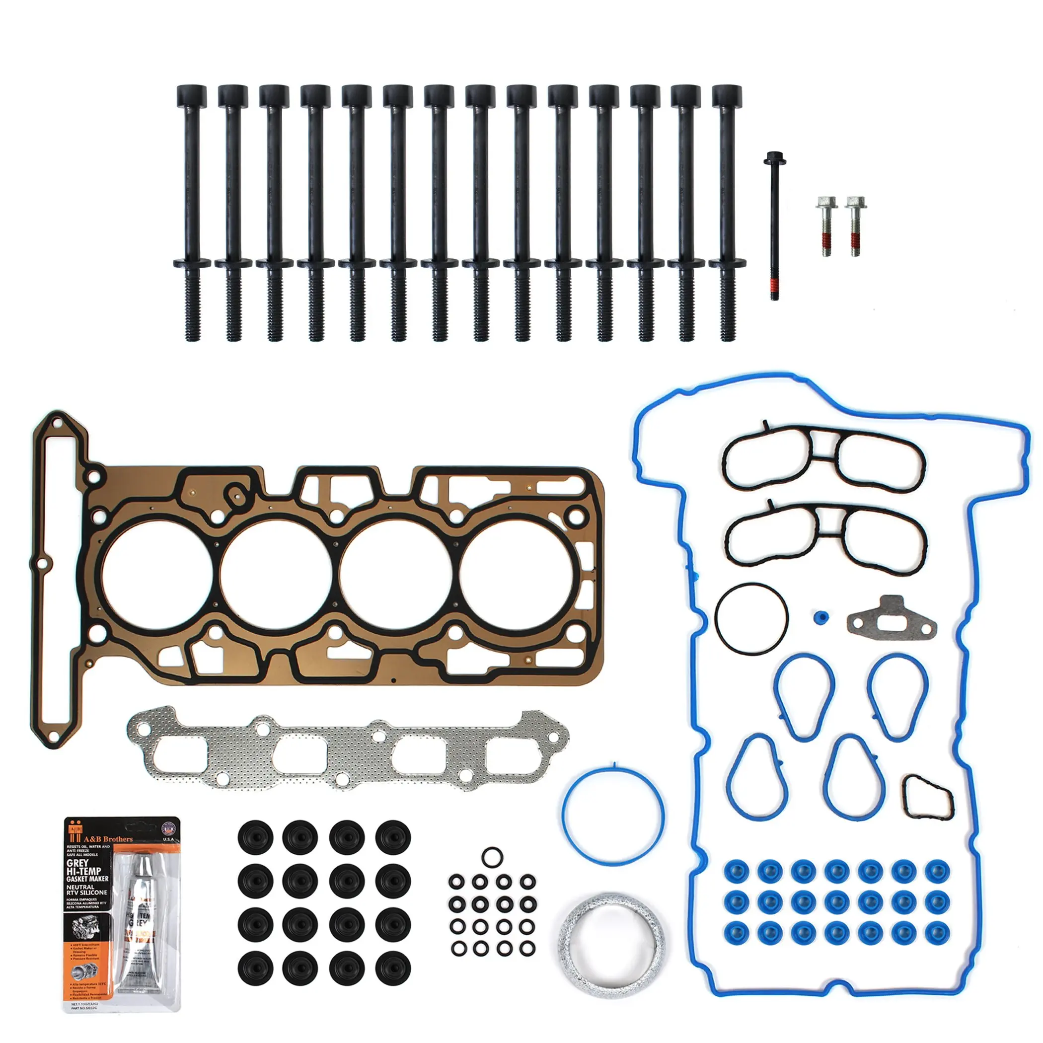 Get Quotations · New TS2638900HB MLS Cylinder Head Gasket Set, Head Bolt Kit, & RTV Gasket Silicone