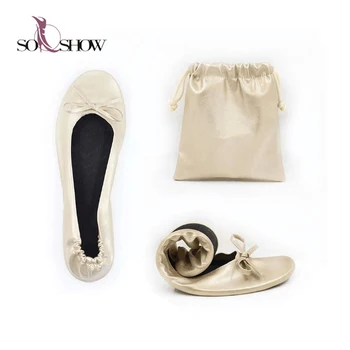 foldable travel flats with pouch