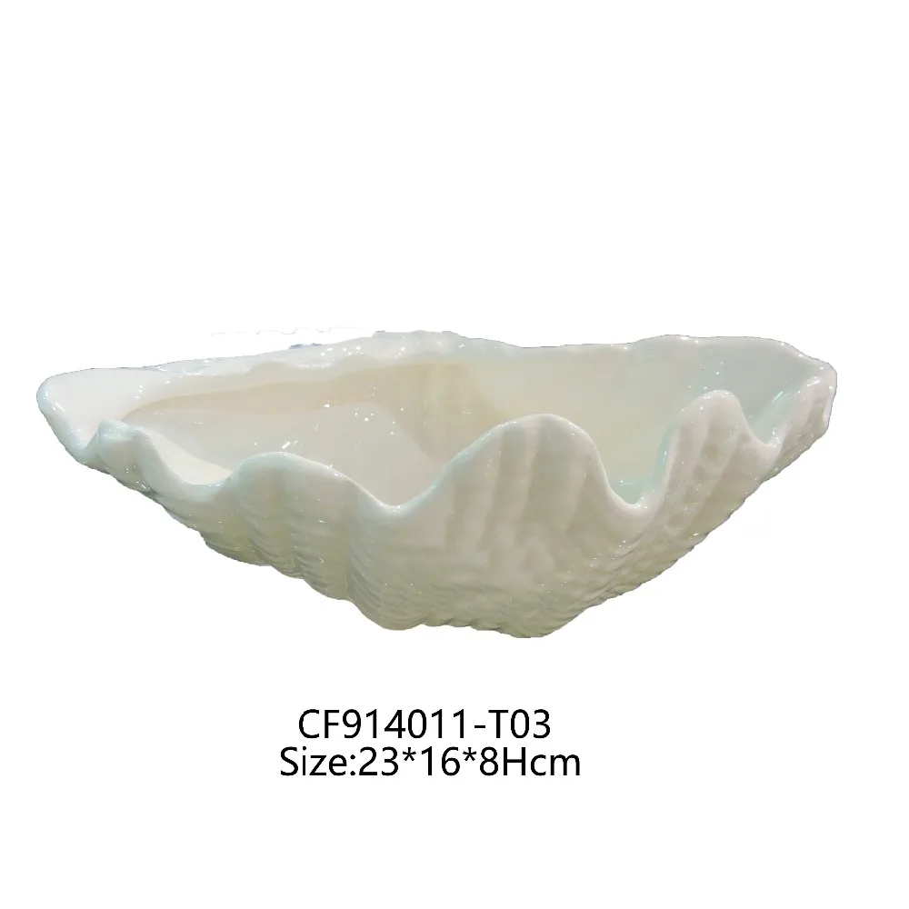 Artificial Creative Shell Shaped Dinnerware Ceramic Plate Decoration supplier