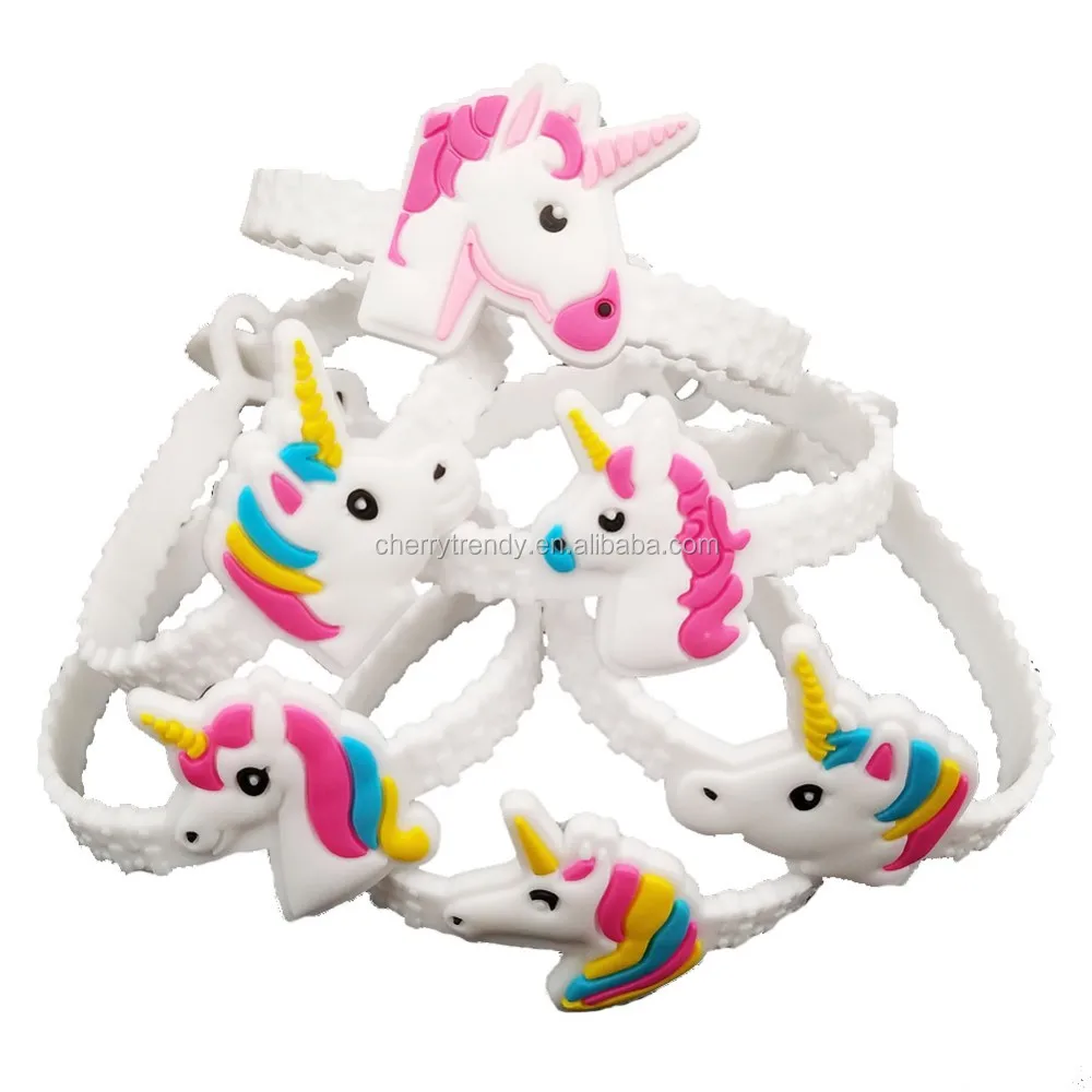 2017 Unicorn Pvc Bracelet Novelty Toy Rubber Wristband Bracelets For