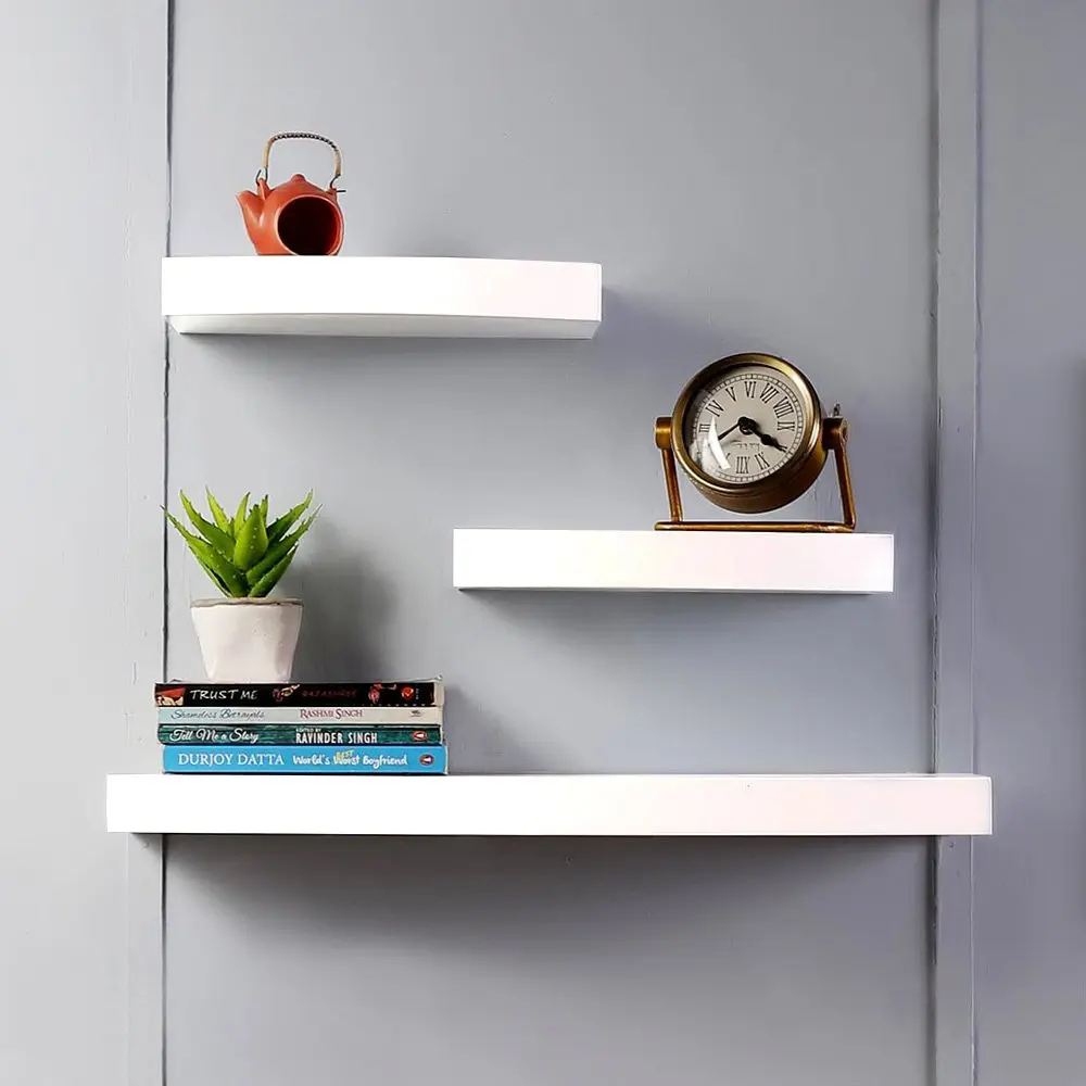 Mdf Wooden Floating Wall Shelf Stick With Pvc Veneer - Buy Mdf Wall ...