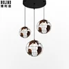 creative retro iron globe map round shape pendant lamp for restaurant