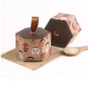 Different types creative Korea style hexagon shaped candy box cookies gift packaging box
