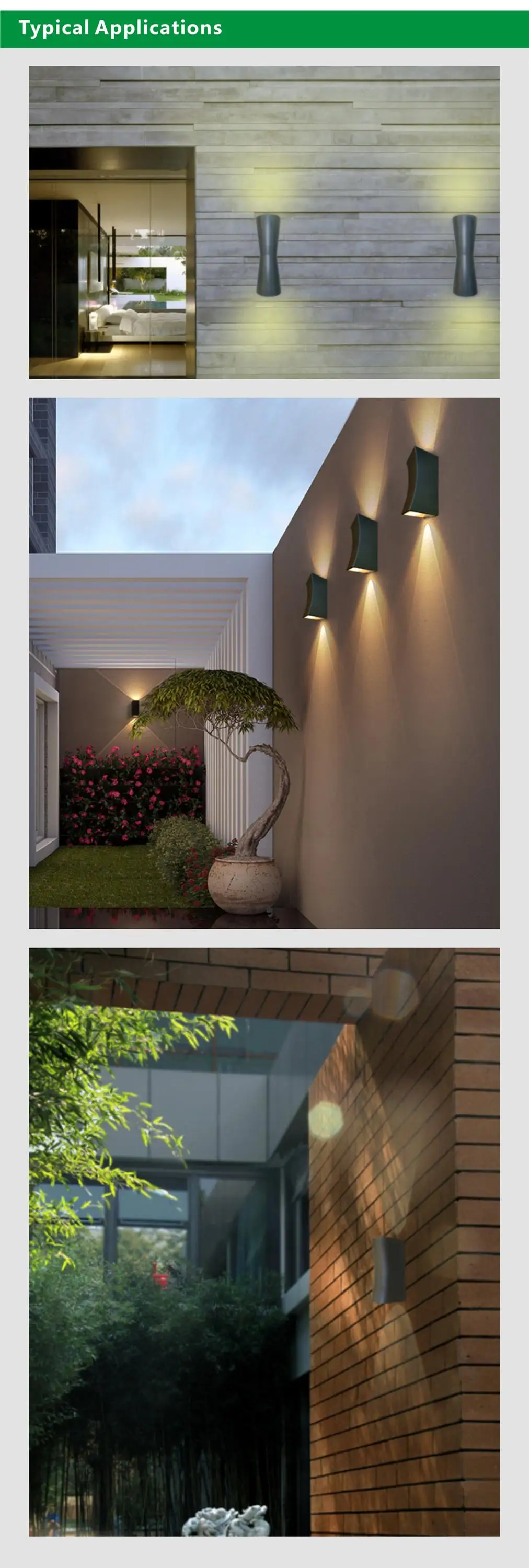 SH-W2802 Die casting Aluminum Outdoor Indoor wall light 12w ROHS/ Waterproof wall lamp hotel home light led wall light