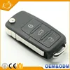 Sturdy Car keys 3 buttons remote control holder flip replacement key shell without indicator lamp position for vw Jetta