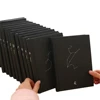 Creative note books custom logo hardcover waterproof notepad black cover constellation notebook happy planner daily gift journal