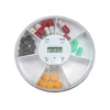 Portable 7 compartments Alarm Clock Pill Dispenser Alarm Clock Pill Dispenser Pill Box Electronic Medication Reminder