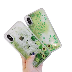 Wholesale High Quality Green Liquid Glitter Case For Iphone Xr X Xs Max Women Cover