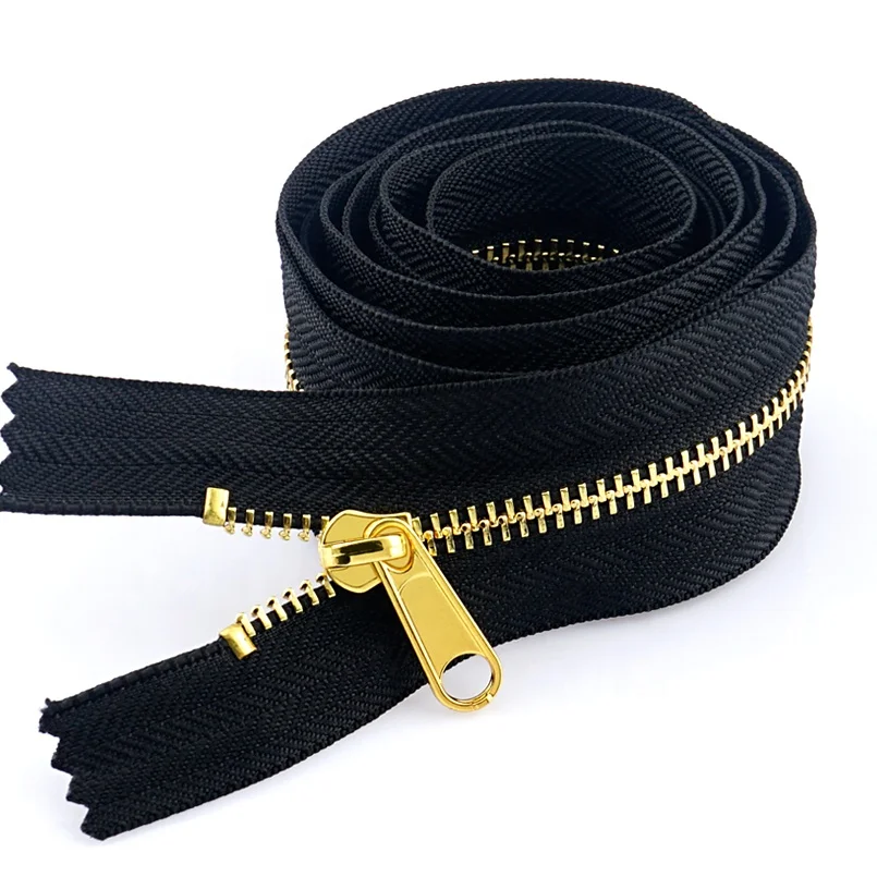 High Quality Custom Metal Zipper For Clothing,Wholesale 5 Gold Zipper
