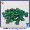 Created Opal Round Flat Bottom Cabochon Synthetic 4mm Fire Opal Gemstones