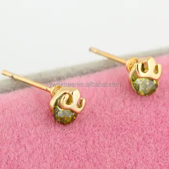 Fashion Whole Fake 18k Gold Plated Bow Crown Shaped Earrings Am Erd0138 For Fashion Whole Fake 18k Gold Plated Bow Crown Shaped Earrings Am Erd0138 For