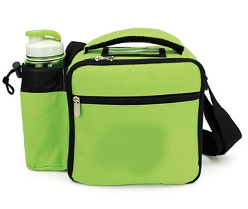 lunch bag with side bottle holder